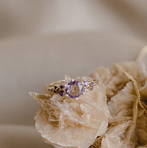Ana Dyla - Amethyst 14ct Gold Ring