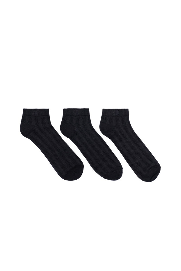 3-Pack Ankle Socks All Black