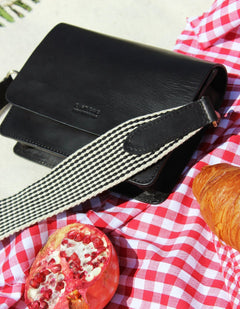 Audrey Mini Black Checkered Classic Leather