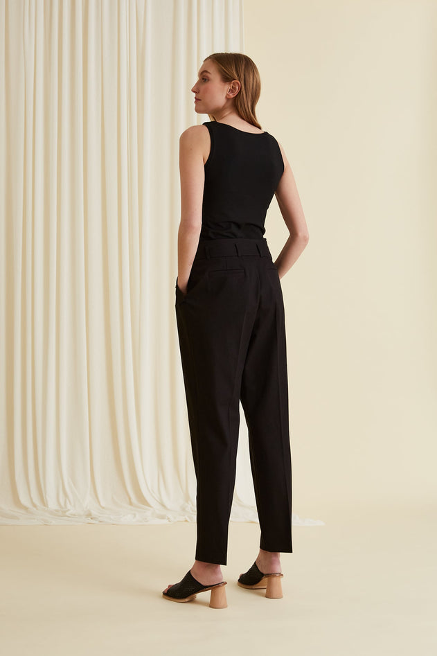 Bali Relaxed Cotton Trousers Blackest