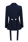 Carolina Machado - Mazarine Cinched Blazer Navy, image no.3