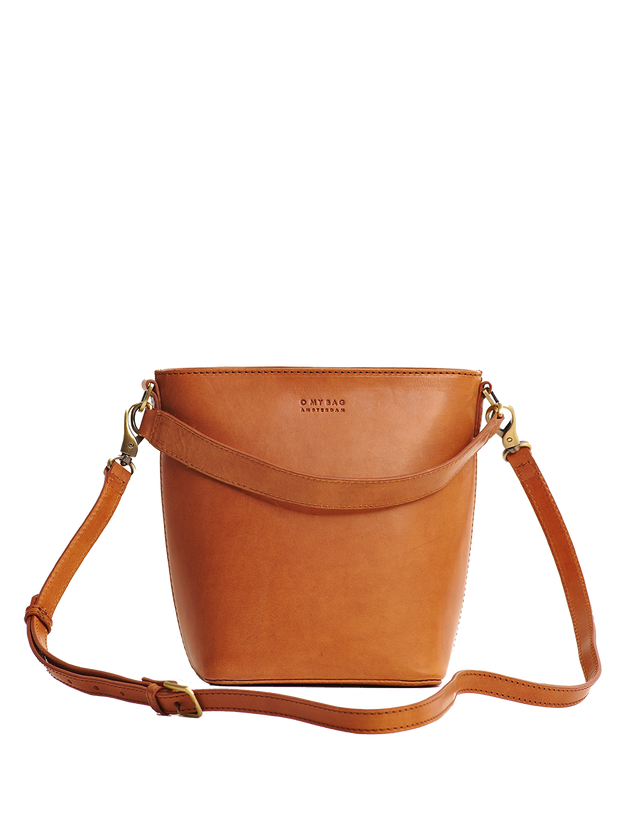 Bobbi Bucket Bag Midi Cognac Classic Leather