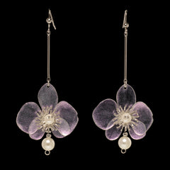 Butterfly Orchid Pearl Earrings Stardust