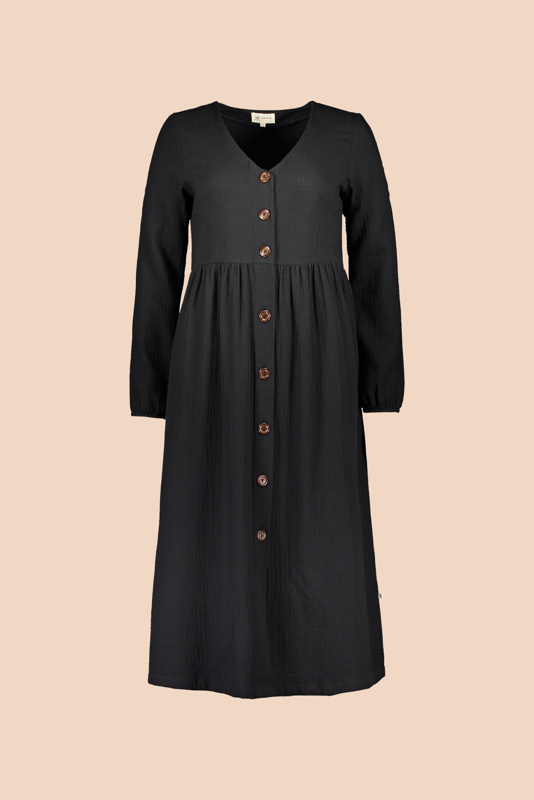 Button Dress Black