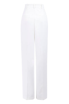 Julieta High-Waist Trousers White