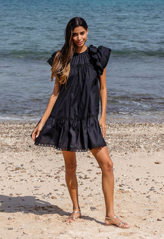 Calming Down Decorated Ruffle Mini Dress