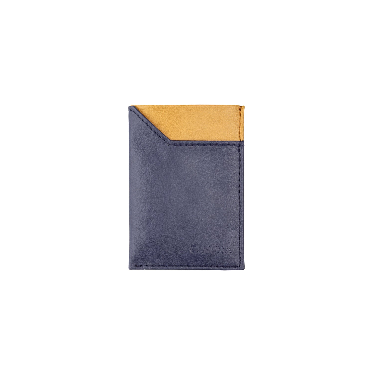 Wallet Vegan Card Holder Blue / Camel