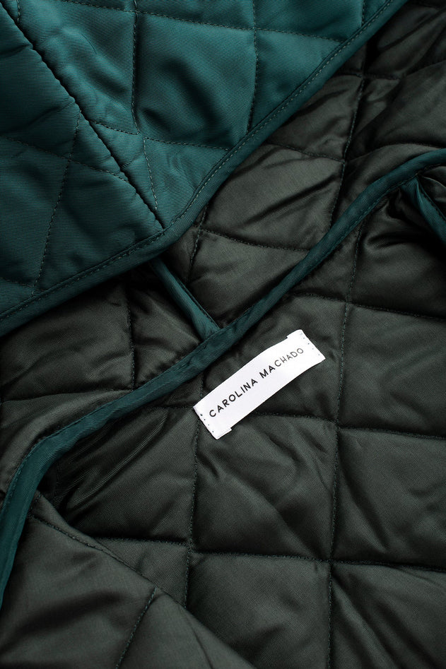 Mica Quilted Hood Green