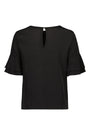 Voglia - Carita Ruffled Sleeves Blouse Black, image no.2