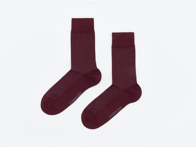 Classy Socks Herringbone Bordeaux