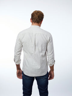 Casual Flannel Shirt Scurido White/Brown