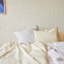Homehagen - Cotton Percale Pillowcase Cream-White & Cobalt Piping, image no.2