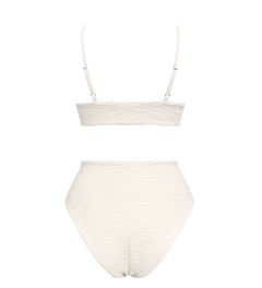 Jacquard Leona + Skyline High Bikini Set Cream