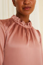 Voglia - Darlyn High Collar Blouse Frosted Pink, image no.3