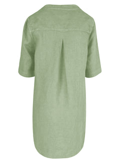 V-Neckline Linen Dress