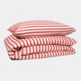 Homehagen - Linen Duvet Cover Set Red Stripe, image no.1