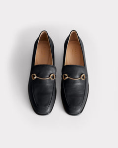 The Modern Moccasin Black With Hardware