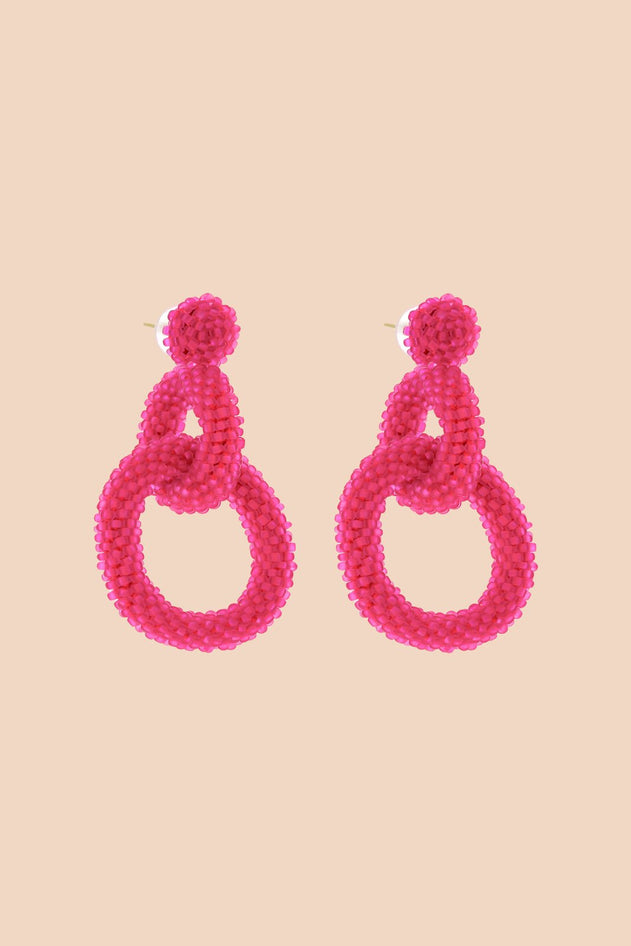Gia Earrings Hot Pink