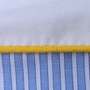 Homehagen - Cotton Percale Duvet Cover Set Light Blue Stripe & Yellow Piping, image no.3