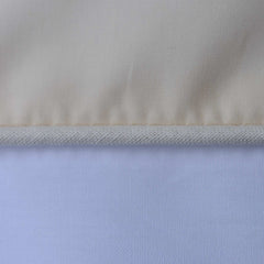 Cotton Percale Duvet Cover Set Cream-White & Cream Piping