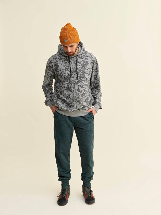 Akvamarini Hoodie Grey Print