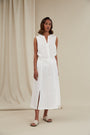 Voglia - Greta Linen Skirt White, image no.1