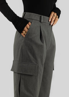 Ezra Cargo Trousers Grey