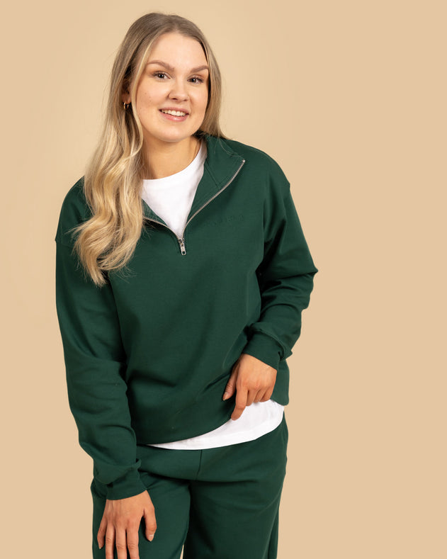 Half-zip Sweatshirt Dark Green