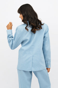 Havana Oversized Blazer Light Blue