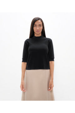 Doha DIA High Neck Sweater Black Sand