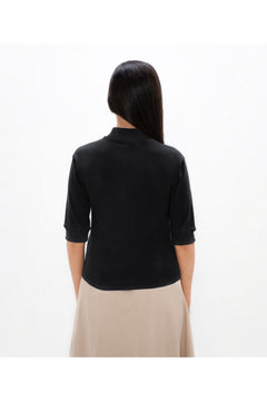 Doha DIA High Neck Sweater Black Sand