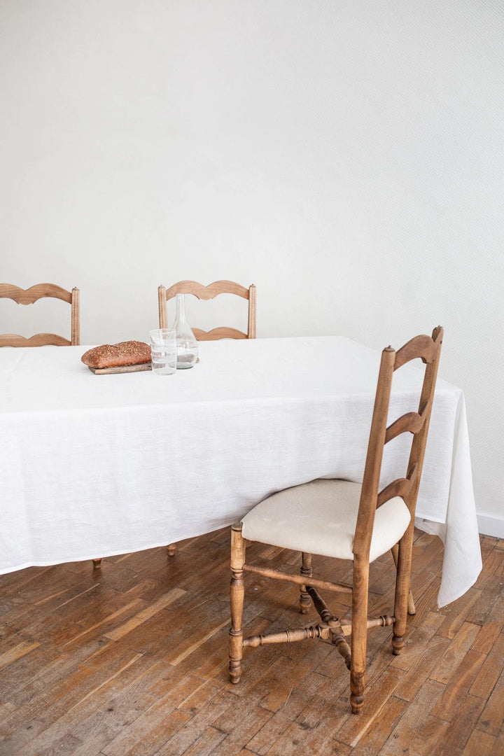 AmourLinen - Linen Tablecloth White