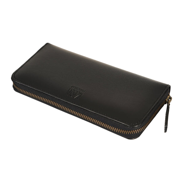 dv Leather wallet with coin purse and inside secret zip compartment Dark  Brown - Wallets Brands