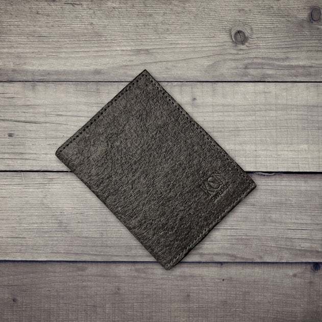 Coconut Leather Wallet Dark Grey