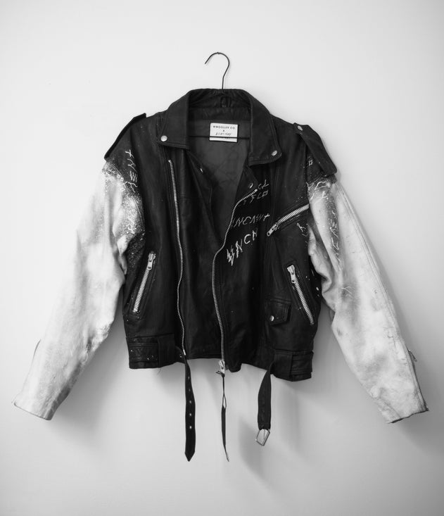 WWOOLLFF CO. Biker Leather Jacket Model Nº 43 Black