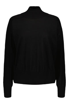 Ina Merino Polo Knit Black