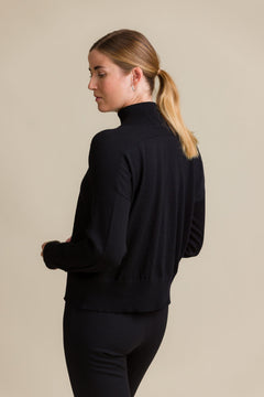 Ina Merino Polo Knit Black