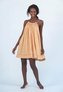 Jennessa Pleated Mini Strap Dress