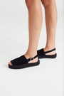 JUTELAUNE - Total Black Strap Sandal, image no.1