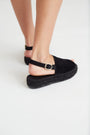JUTELAUNE - Total Black Strap Sandal, image no.2