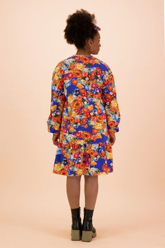 Ruffle Sweatshirt Dress Marigold