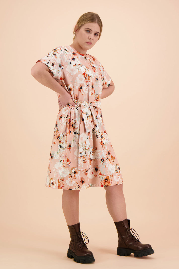 KAIKO - T-Shirt Dress Peach Blush