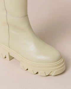 Katiuska Leather Boots Celery Green