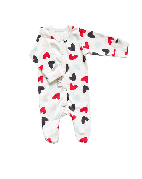 Premature Baby Body Red Hearts