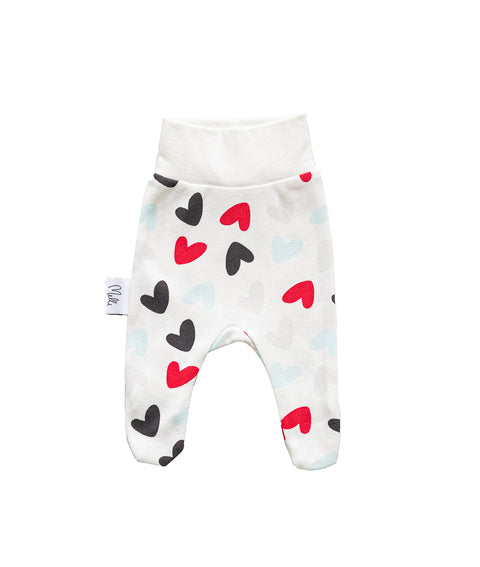 Premature Baby Pants Red Hearts