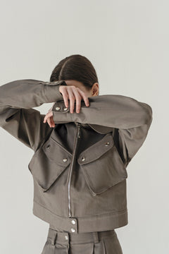 Cropped Jacket Grey