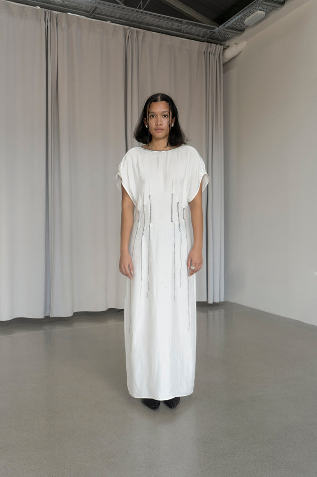 Leontovych Hanmade Embroidery Dress White