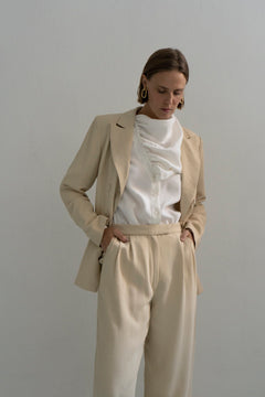 Rivne Beige Gentle Woman Wool Suit