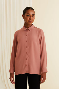 Kristina Classic Button-Up Frosted Pink