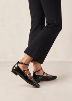 Luke Leather Ballet Flats Onix Black